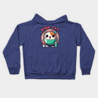 Boba Cat Kids Hoodie